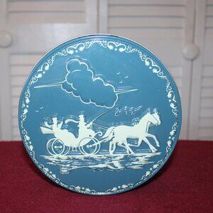 Vintage Shirley Jane Fruit Cake Tin - Horse and Carriage Design